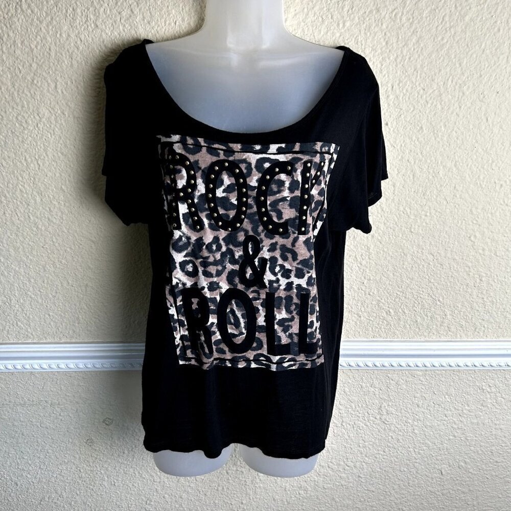 Daytrip Buckle Leopard Print Rock & Roll M Top Shirt Streetwear Festival Concert